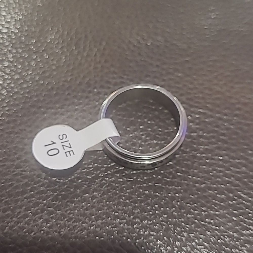 Men's FIDGET RING STAINLESS STEEL SPUNNING RING SIZE 10 - Picture 3 of 5